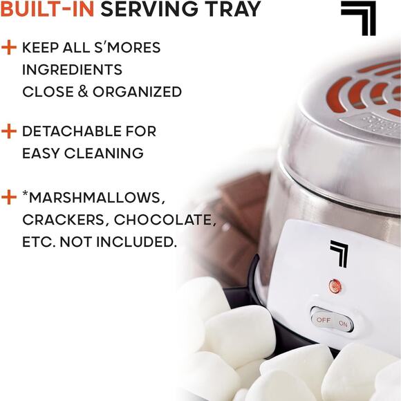 Electric S'mores Maker 8-Piece Kit, Flameless Tabletop Marshmallow Roaster - Picture 6 of 11